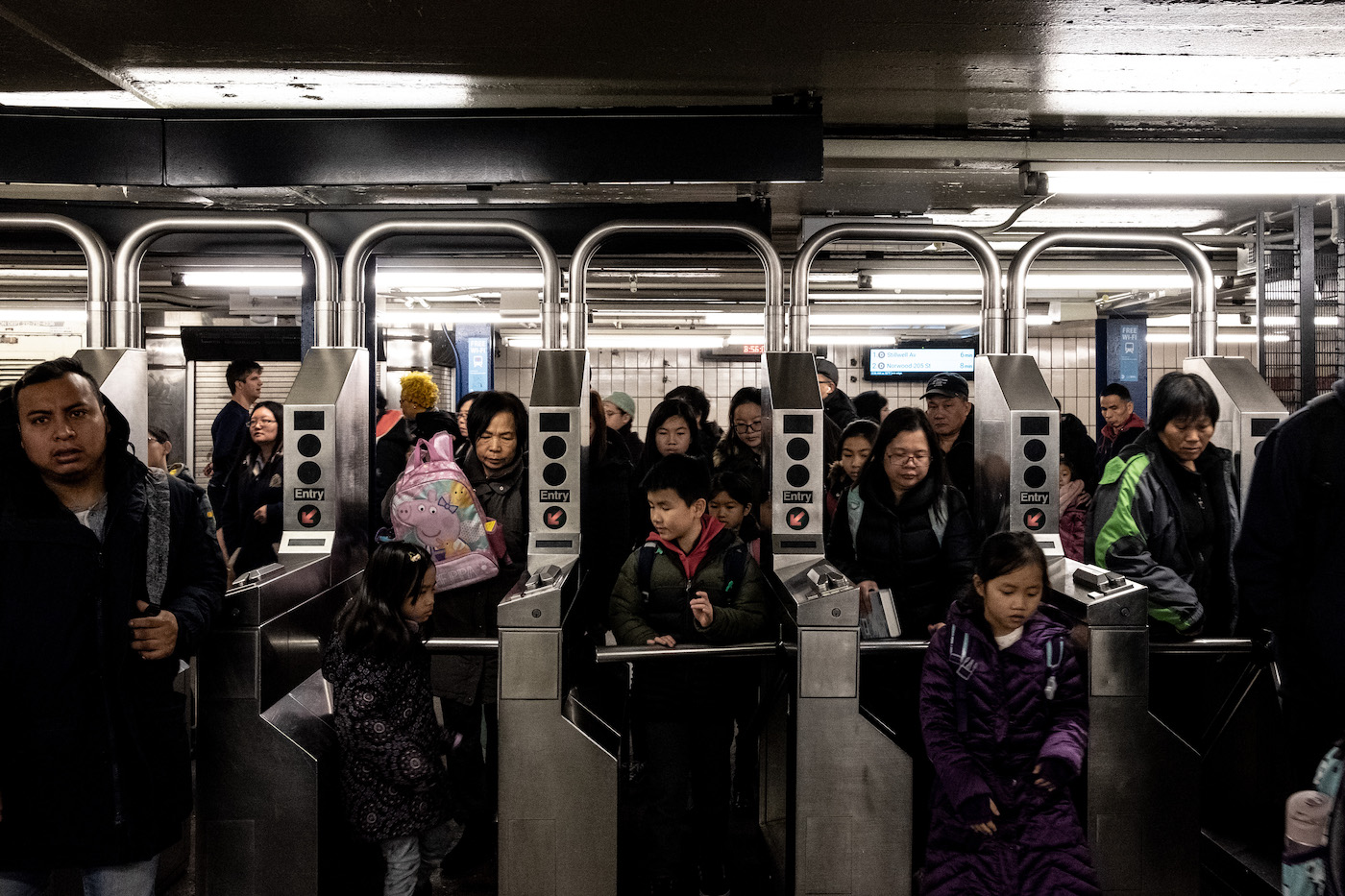 Crowded Grand Street Station